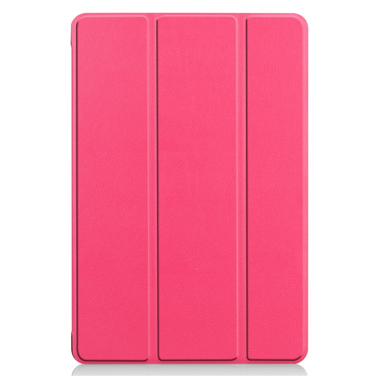 Para Huawei Mediapad C5 10 / M5 Lite 10 Tapa de la Caja de Protección de Cuero Tri-pliegue - Rosa-8