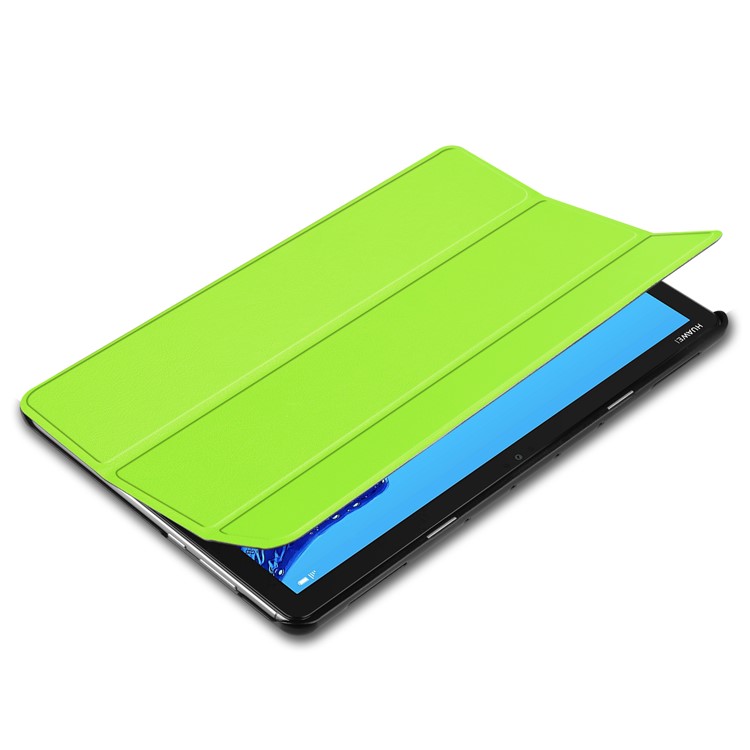 Tri-fold Leather Stand Tablet Casing for Huawei Mediapad C5 10 / M5 Lite 10 - Green-3