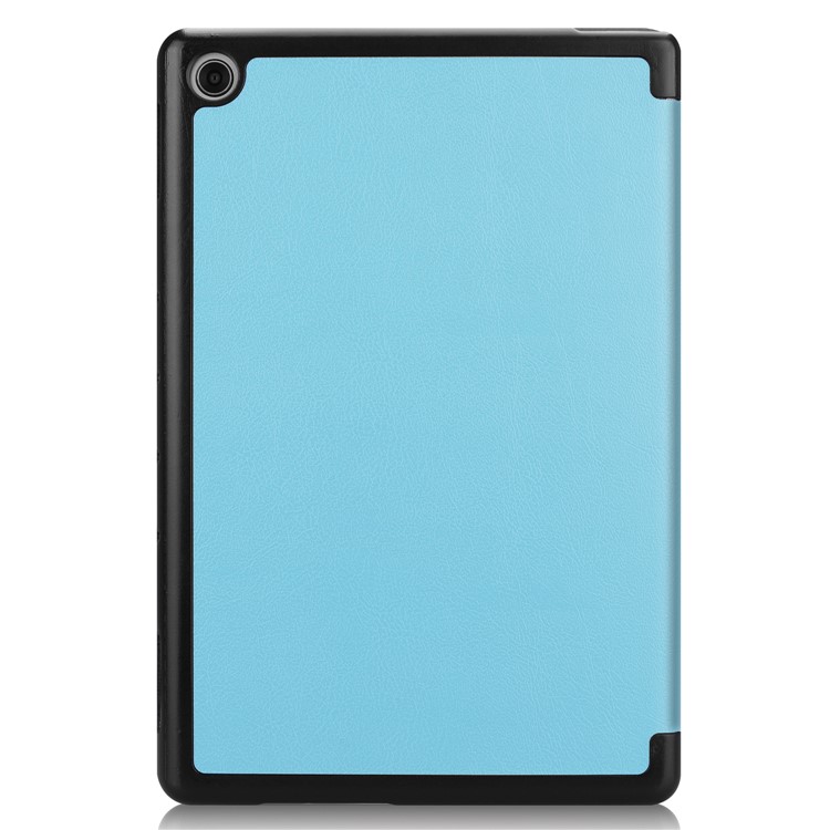 Tri-fold Stand Leather Leather Shell Case for Huawei Mediapad C5 10 / M5 Lite 10 - Baby Blue-9