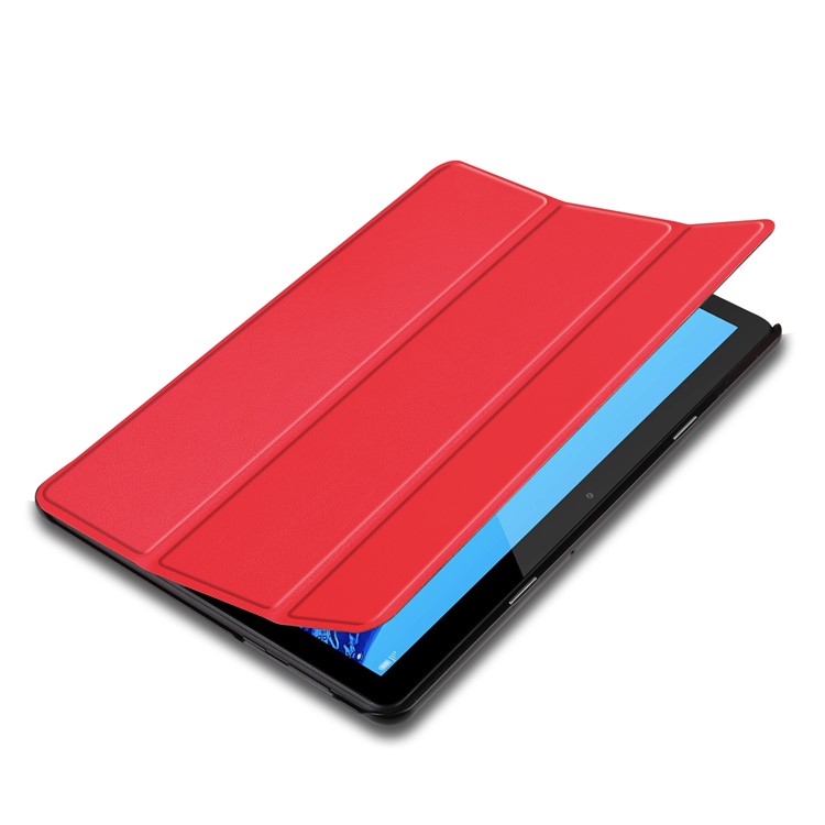 Tri-fold Leather Casing with Stand for Huawei MediaPad T5 10 - Red-3