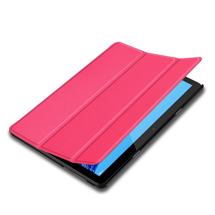 Tri-fold Leather Shell with Stand for Huawei MediaPad T5 10 - Rose-3