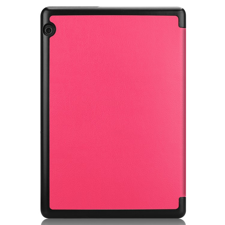 Tri-fold Leather Shell with Stand for Huawei MediaPad T5 10 - Rose-9