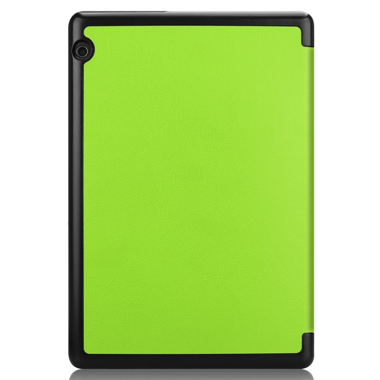 Tri-fold Leather Accessory Shell with Stand for Huawei MediaPad T5 10 - Green-9