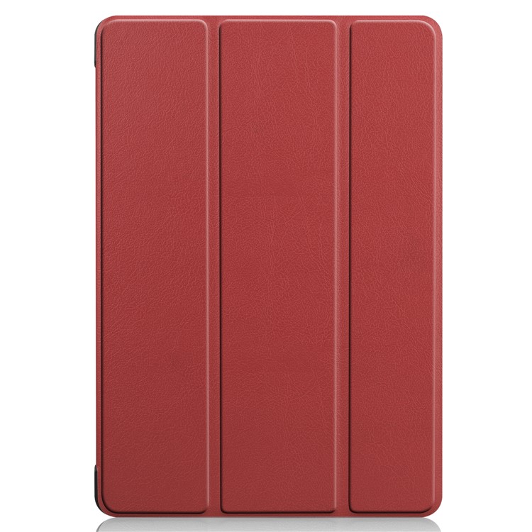 Tri-fold Leather Protection Case with Stand for Huawei MediaPad T5 10 - Wine Red-8