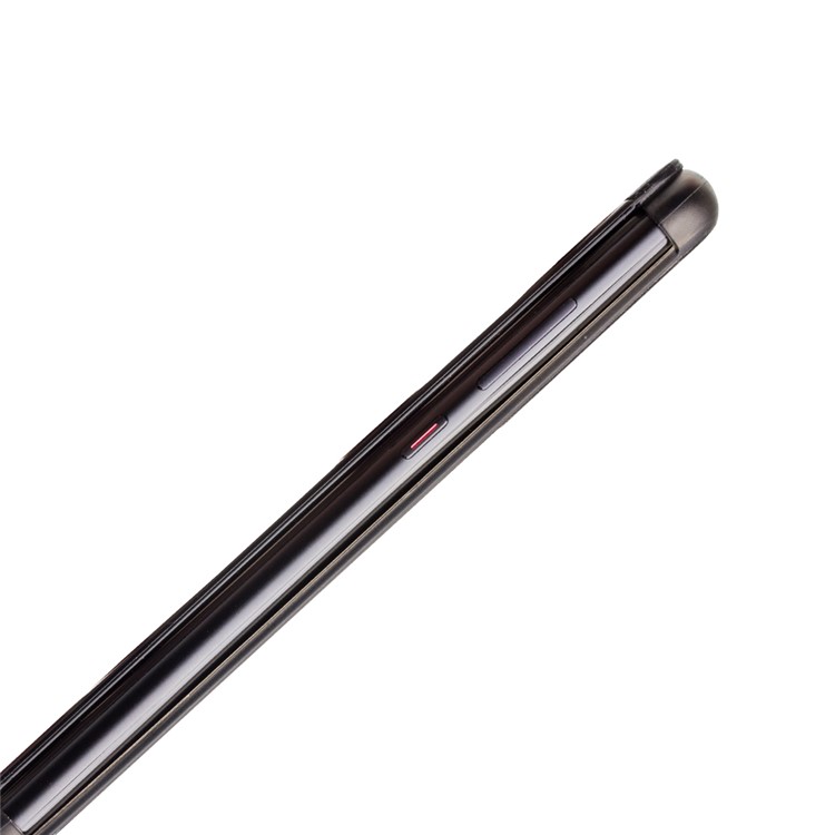 QIALINO View Window Smart Cross Texture Leather Shell for Huawei P20 Pro - Black-4
