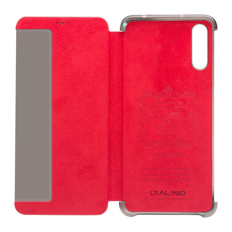 Custodia In Pelle QIALINO Per Finestra Con Vista Intelligente Per Huawei P20 - Rosso-5