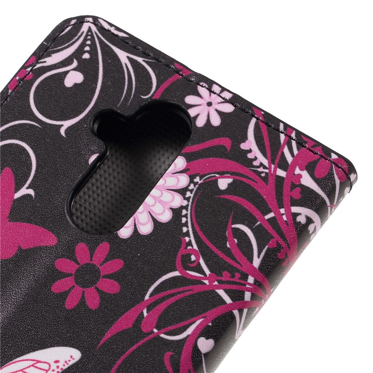 Pattern Printing PU Leather Magnetic Phone Cover for Huawei Mate 20 Lite - Butterfly and Flower-8