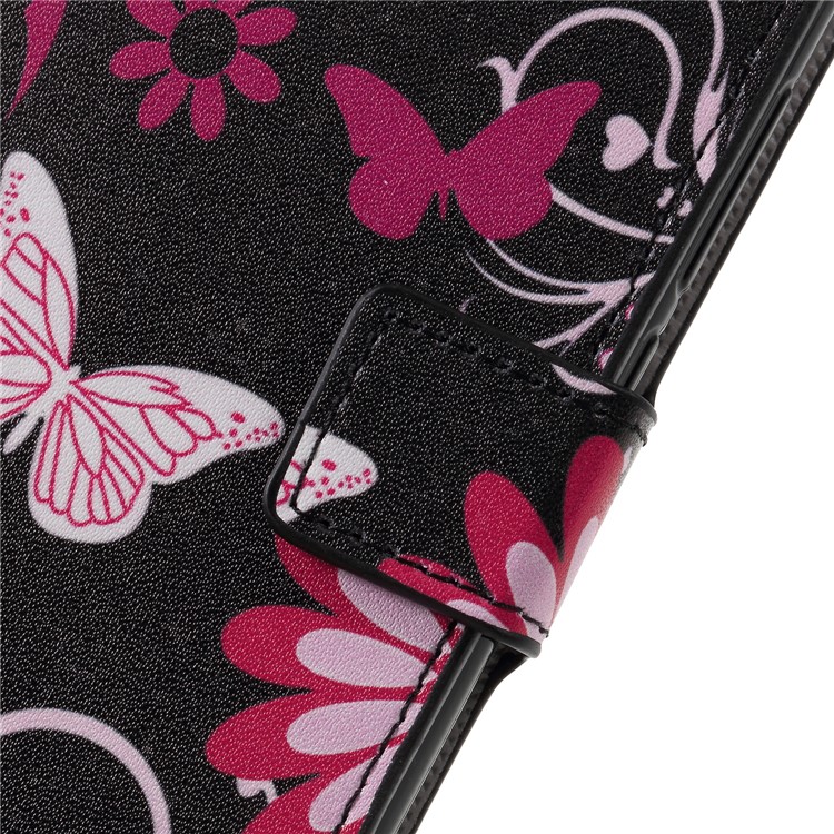 Pattern Printing PU Leather Magnetic Phone Cover for Huawei Mate 20 Lite - Butterfly and Flower-9