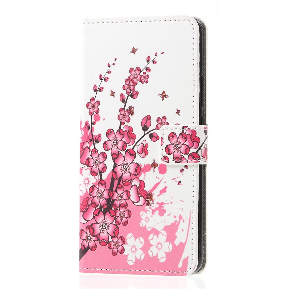 Stampa Del Modello Copertura Di Vibrazione Del Basamento Dell'unità Di Elaborazione Di Cuoio Per Il Compagno Di Huawei 20 Lite - Fiore Di Pesco-3