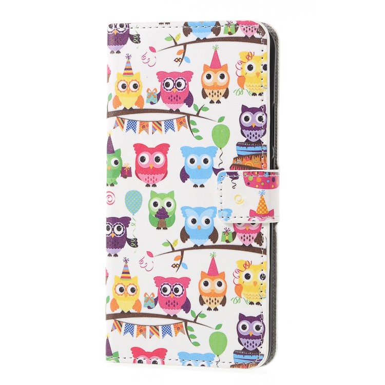 Pattern Printing PU Leather Wallet Cell Phone Cover for Huawei Mate 20 Lite - Multiple Cute Owls-3