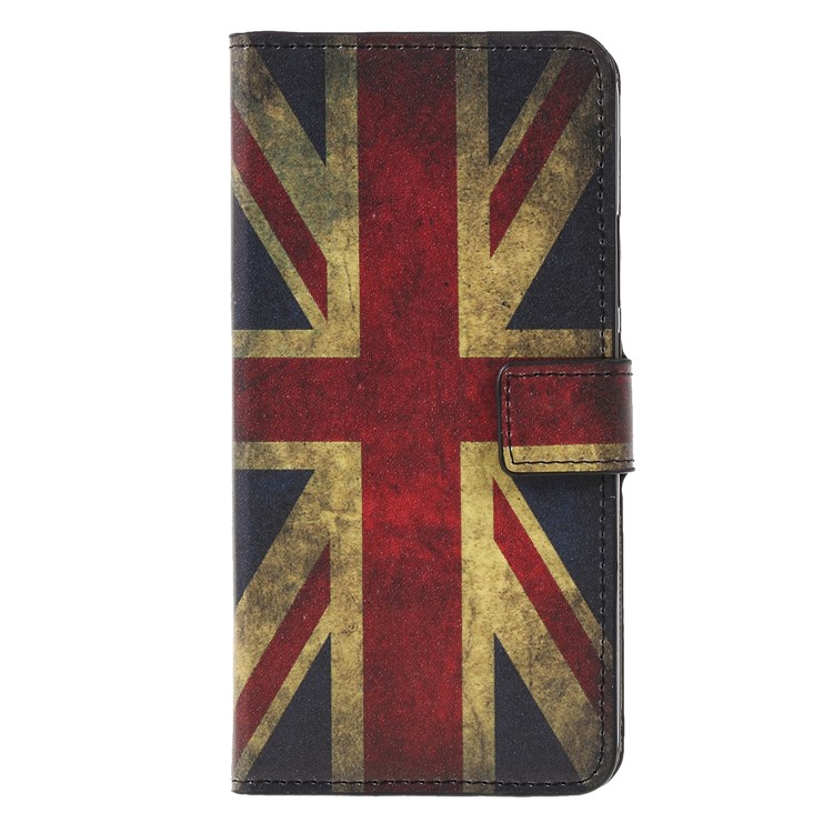 Pattern Printing PU Leather Wallet Mobile Phone Cover for Huawei Mate 20 Lite - Vintage UK Flag-1