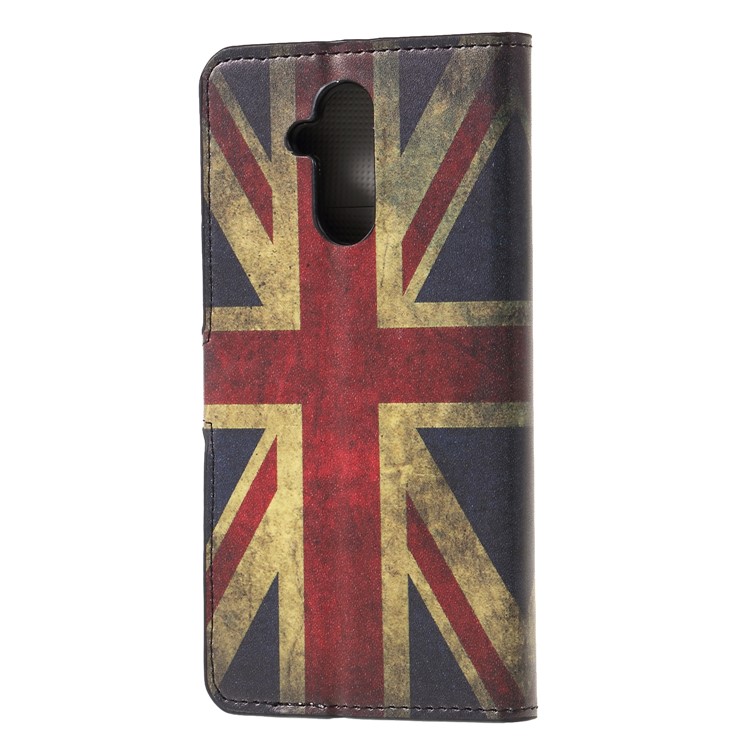 Pattern Printing PU Leather Wallet Mobile Phone Cover for Huawei Mate 20 Lite - Vintage UK Flag-2