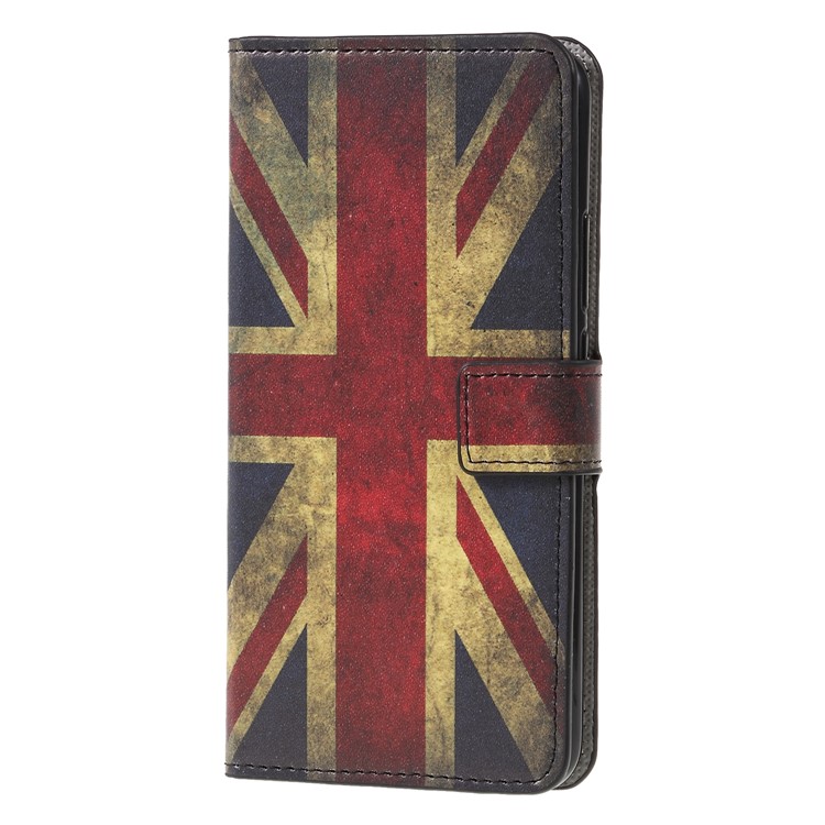 Pattern Printing PU Leather Wallet Mobile Phone Cover for Huawei Mate 20 Lite - Vintage UK Flag-3