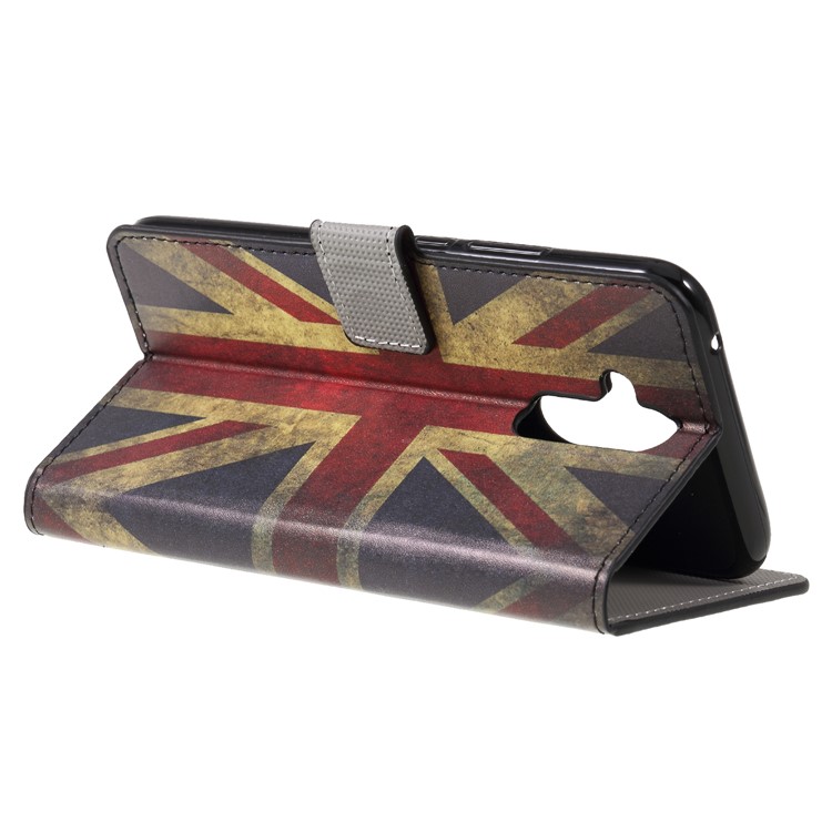 Pattern Printing PU Leather Wallet Mobile Phone Cover for Huawei Mate 20 Lite - Vintage UK Flag-5