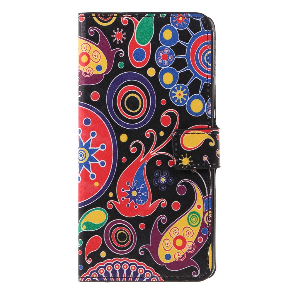 Pattern Printing PU Leather Stand Casing Cover for Huawei Mate 20 Lite - Paisley Flower-1