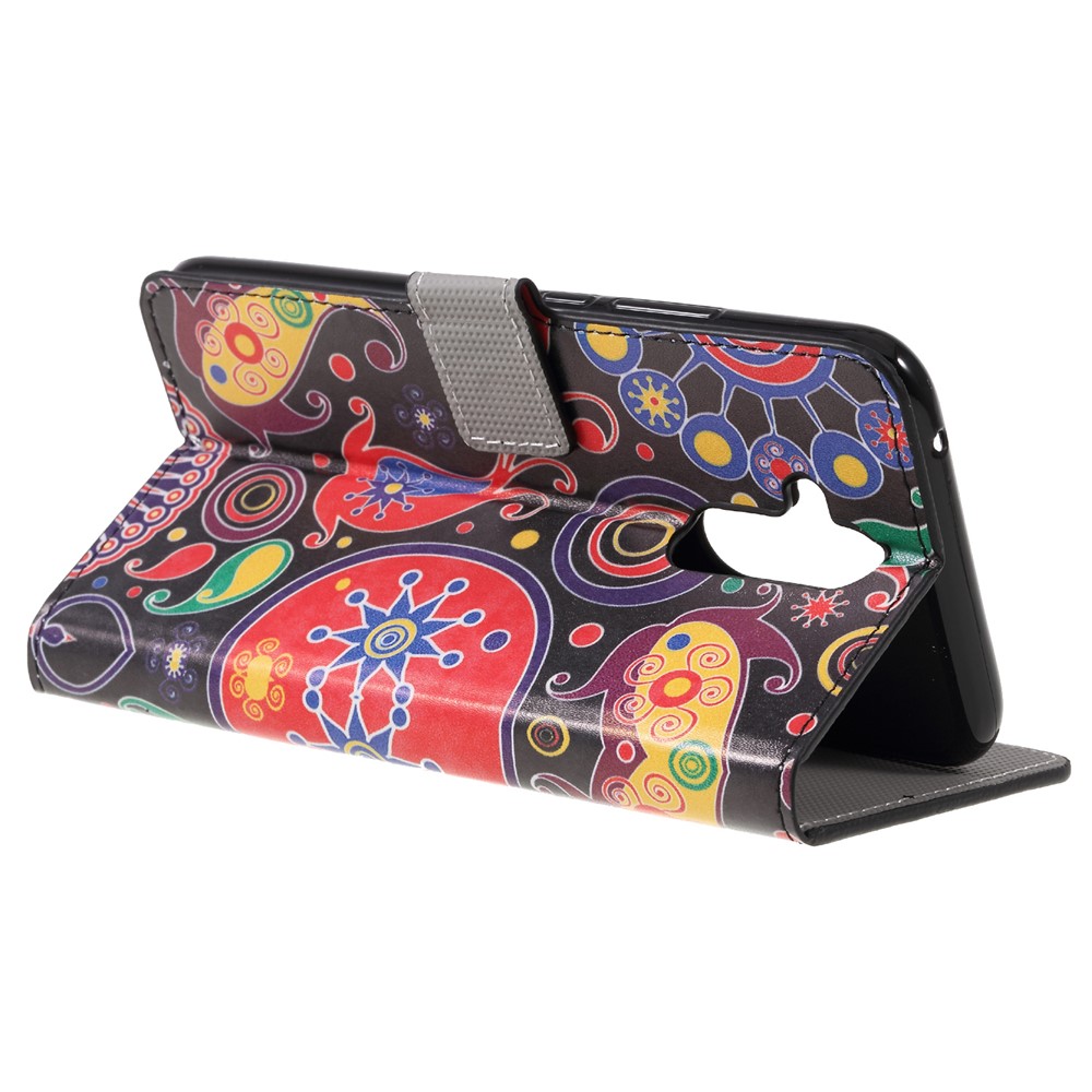 Pattern Printing PU Leather Stand Casing Cover for Huawei Mate 20 Lite - Paisley Flower-5