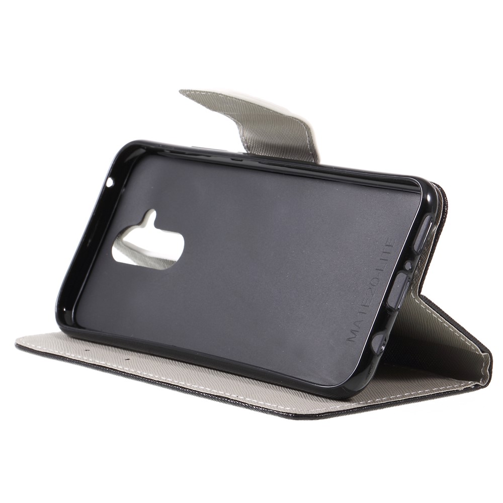 Pattern Printing Cross Texture Leather Wallet Case for Huawei Mate 20 Lite - Do not Touch My Phone-4