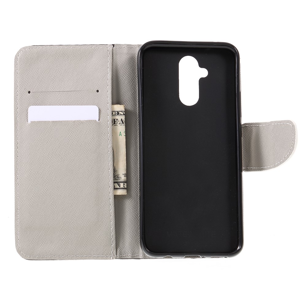 Pattern Printing Cross Texture Leather Wallet Case for Huawei Mate 20 Lite - Do not Touch My Phone-6