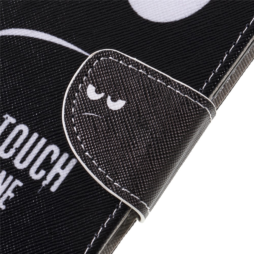 Pattern Printing Cross Texture Leather Wallet Case for Huawei Mate 20 Lite - Do not Touch My Phone-9