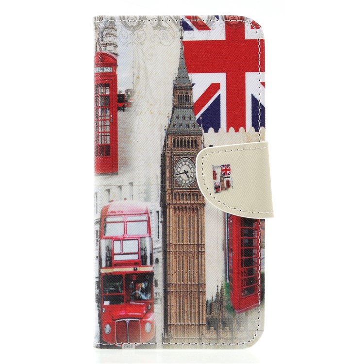 Etui À Motifs Motif Croisé En Cuir Magnétique Etui Portefeuille Pour Huawei Mate 20 Lite - Big Ben Et Drapeau Britannique-1