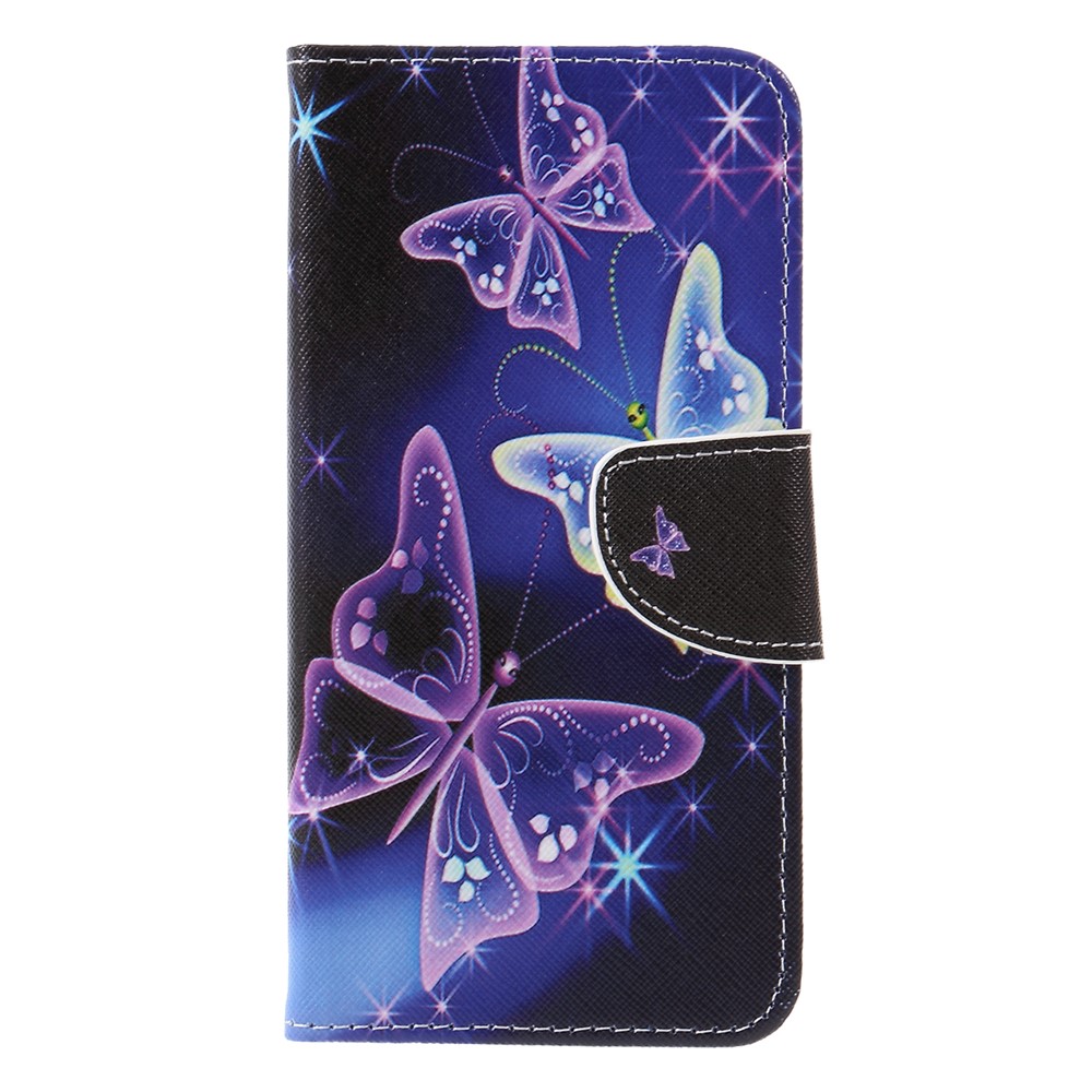 Musterdruckkreuzbeschaffenheits-Mappenleder-Standkasten Für Huawei Kameraden 20 Lite - Lebendige Schmetterlinge-1