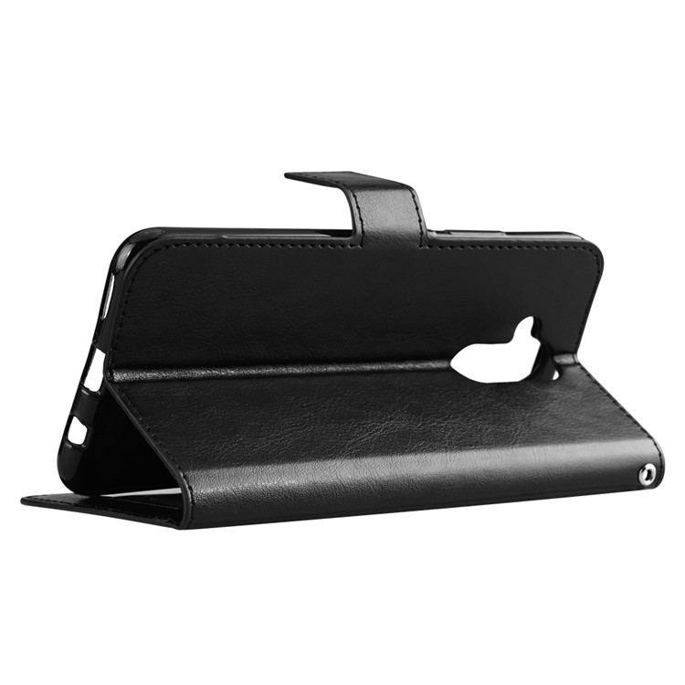 Crazy Horse Texture Wallet Stand Leather Mobile Casing for Huawei Mate 20 Lite - Black-5