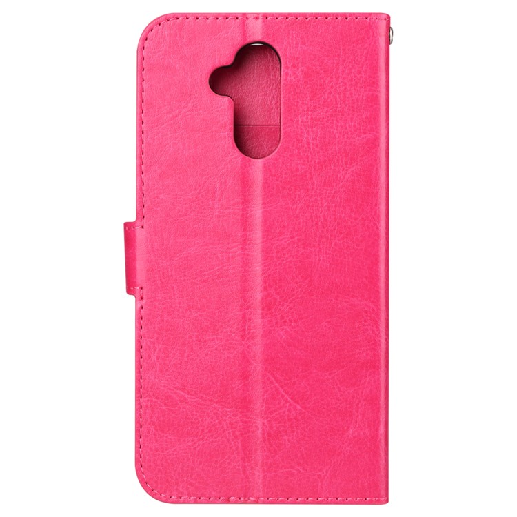 Crazy Horse Texture Wallet Stand Leather Mobile Phone Case for Huawei Mate 20 Lite - Rose-2