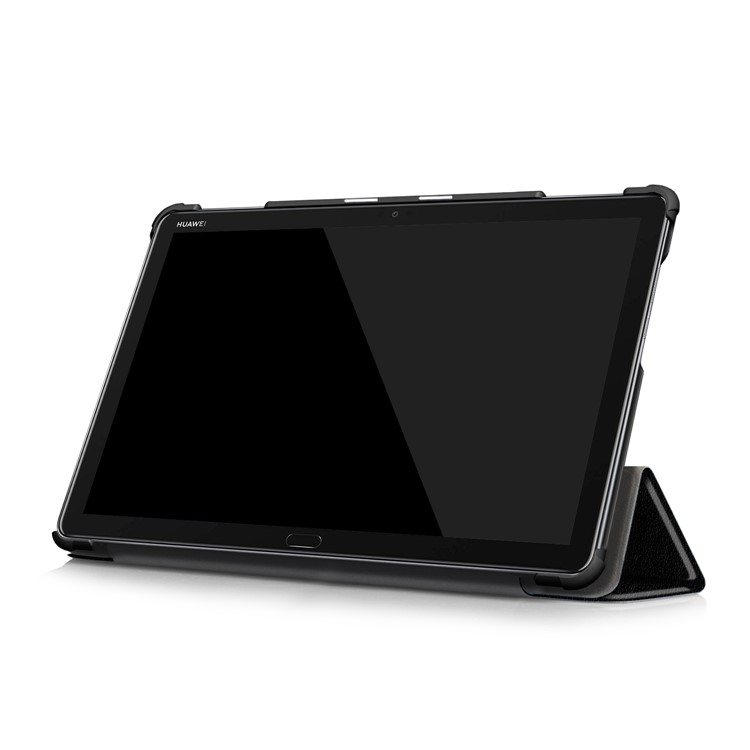 Pattern Printing Tri-fold Stand Leather Tablet Case for Huawei Mediapad C5 10 / M5 Lite 10 - Do Not Touch Me-6