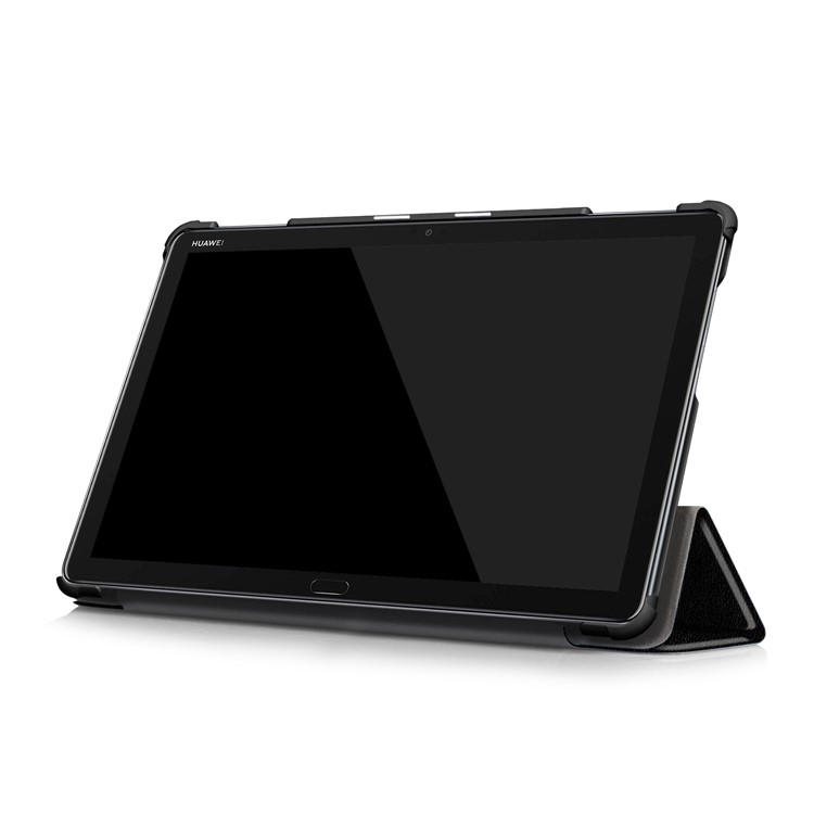 Musterdruck Tri-fold Stand Leder Tablet Hülle Für Huawei Mediapad C5 10 / M5 Lite 10 - Fassen Sie Mich Nicht an