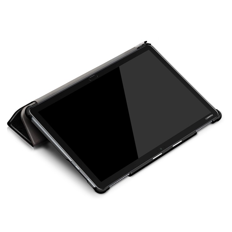 Musterdruck Tri-fold Stand Leder Tablet Hülle Für Huawei Mediapad C5 10 / M5 Lite 10 - Fassen Sie Mich Nicht an