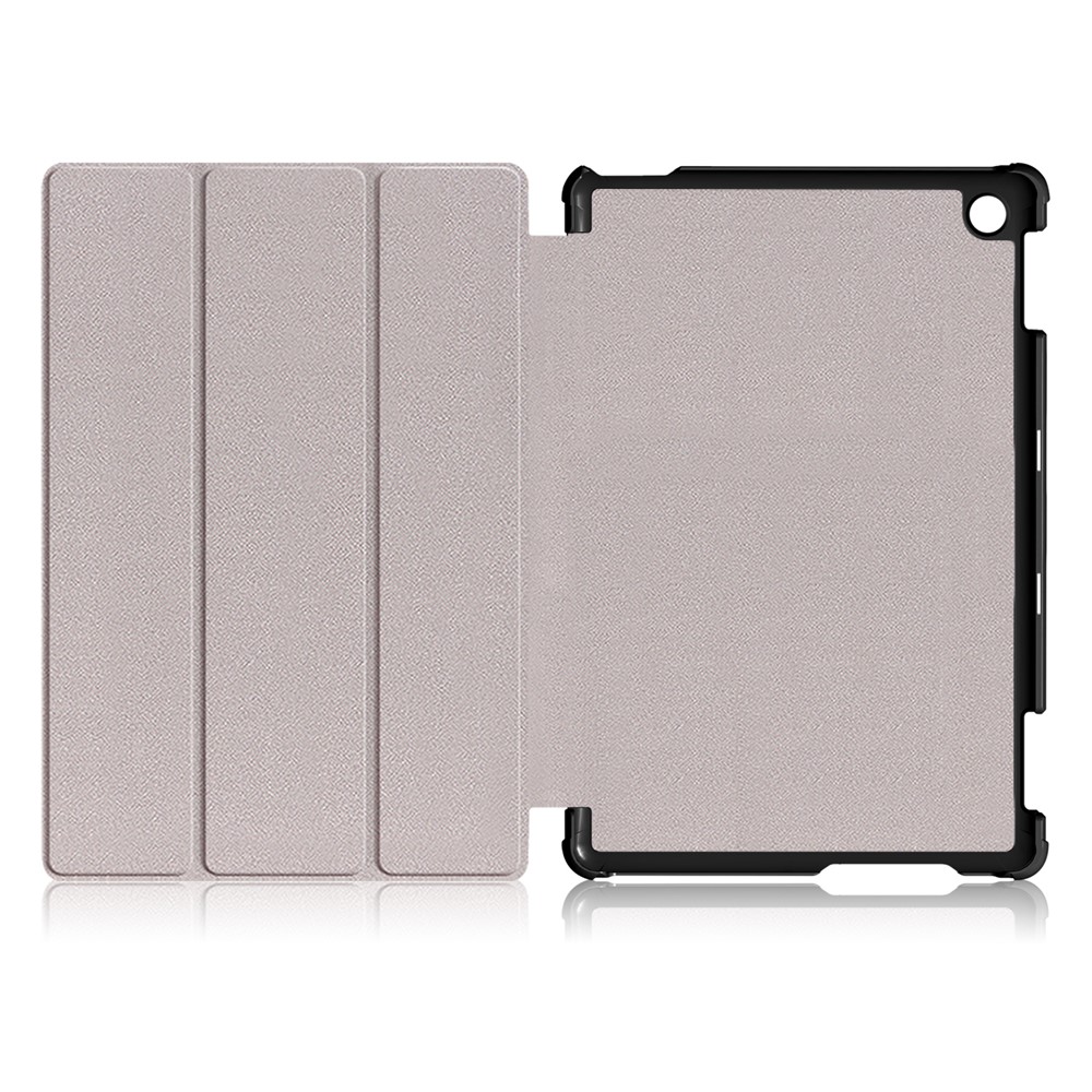 Tri-fold Stand Auto-wake/sleep Smart Leather Case for Huawei Mediapad M5 Lite 10 - Black-10