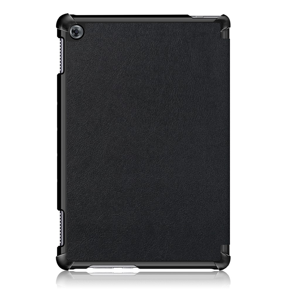 Tri-fold Stand Auto-wake/sleep Smart Leather Case for Huawei Mediapad M5 Lite 10 - Black-3