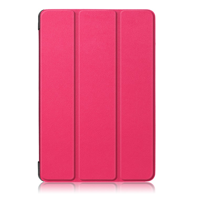 Tri-fold Stand Auto-wake/sleep Smart Leather Protection Case for Huawei Mediapad M5 Lite 10 - Rose-2