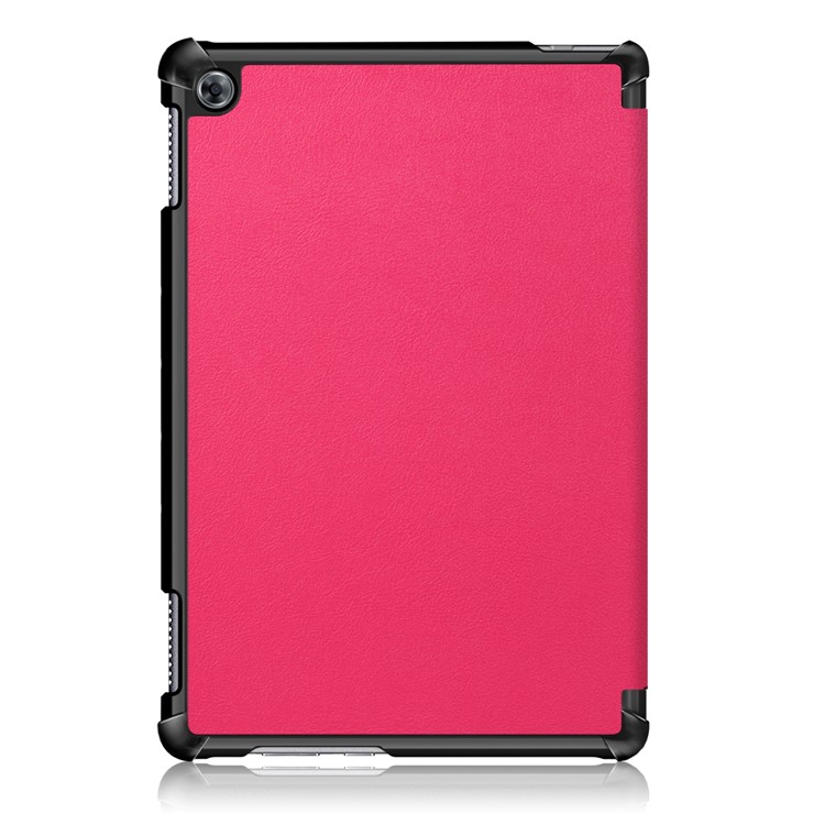 Tri-fold Stand Auto-wake/sleep Smart Leather Protection Case for Huawei Mediapad M5 Lite 10 - Rose-3