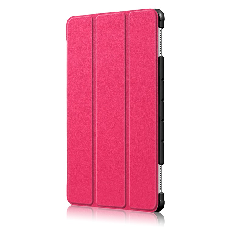Tri-fold Stand Auto-wake/sleep Smart Leather Protection Case for Huawei Mediapad M5 Lite 10 - Rose-4