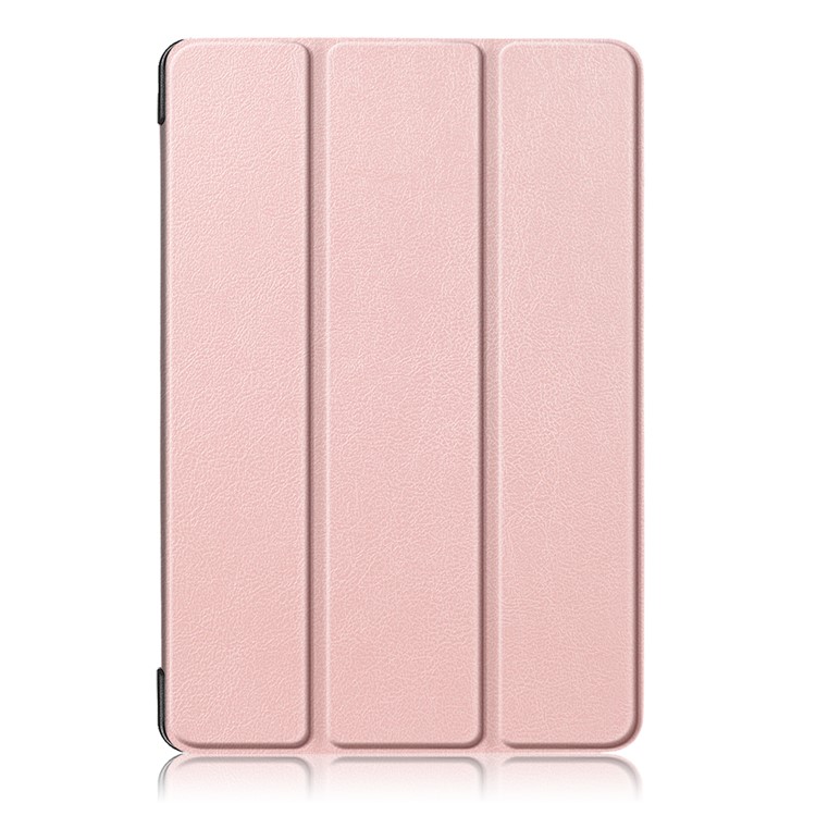Tri-fold Stand Auto-wake/sleep Smart Leather Case Protector for Huawei Mediapad M5 Lite 10 - Rose Gold-2