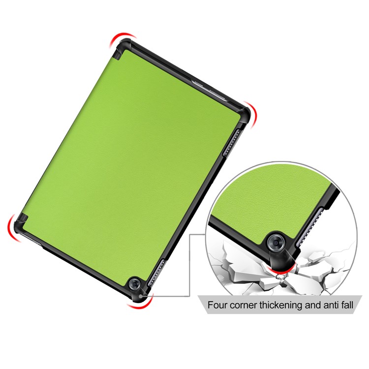 Tri-fold Stand Auto-wake/sleep Smart Leather Casing for Huawei Mediapad M5 Lite 10 - Green-5