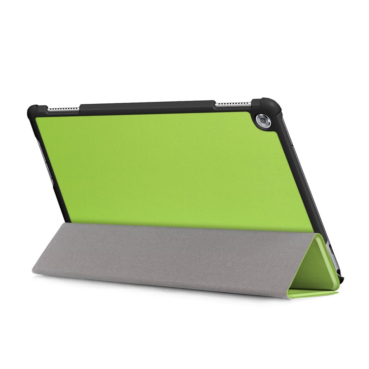Tri-fold Stand Auto-wake/sleep Smart Leather Casing for Huawei Mediapad M5 Lite 10 - Green-7