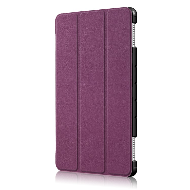 Smart Leather Tri-fold Stand Auto-wake/sleep Tablet Case for Huawei Mediapad M5 Lite 10 - Purple-4