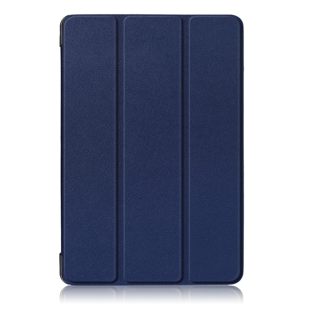 Auto-wake/sleep Smart Leather Protection Cover Shell with Tri-fold Stand for Huawei Mediapad M5 Lite 10 - Dark Blue-2