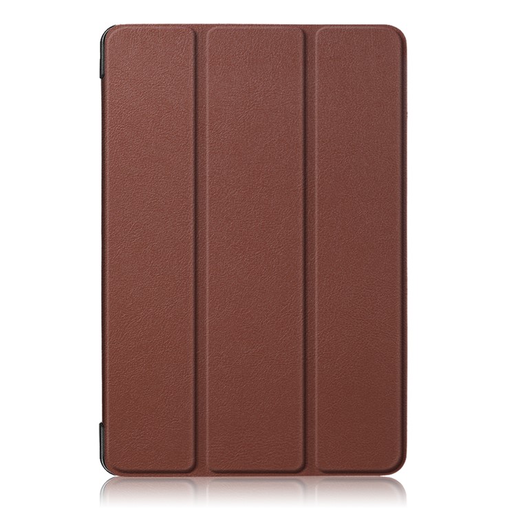 Tri-fold Stand Auto-wake/sleep Smart Leather Protective Shell for Huawei Mediapad M5 Lite 10 - Brown-2