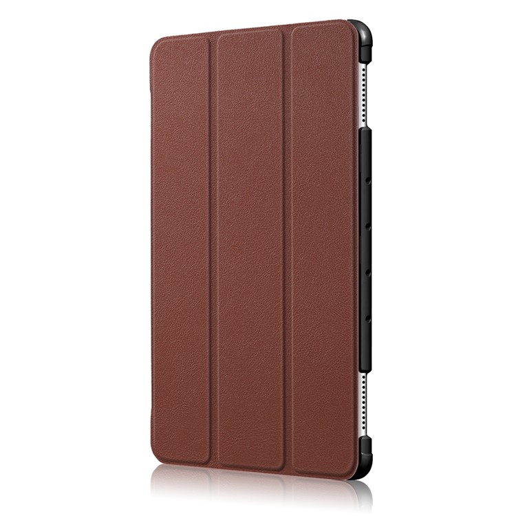 Tri-fold Stand Auto-wake/sleep Smart Leather Protective Shell for Huawei Mediapad M5 Lite 10 - Brown-4