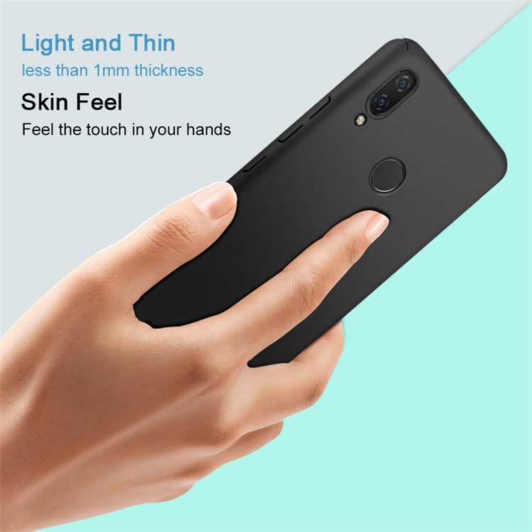 IMAK Jazz Skin Feel Hard PC Case + Screen Protector Film for Huawei P Smart+ / nova 3i - Black-3