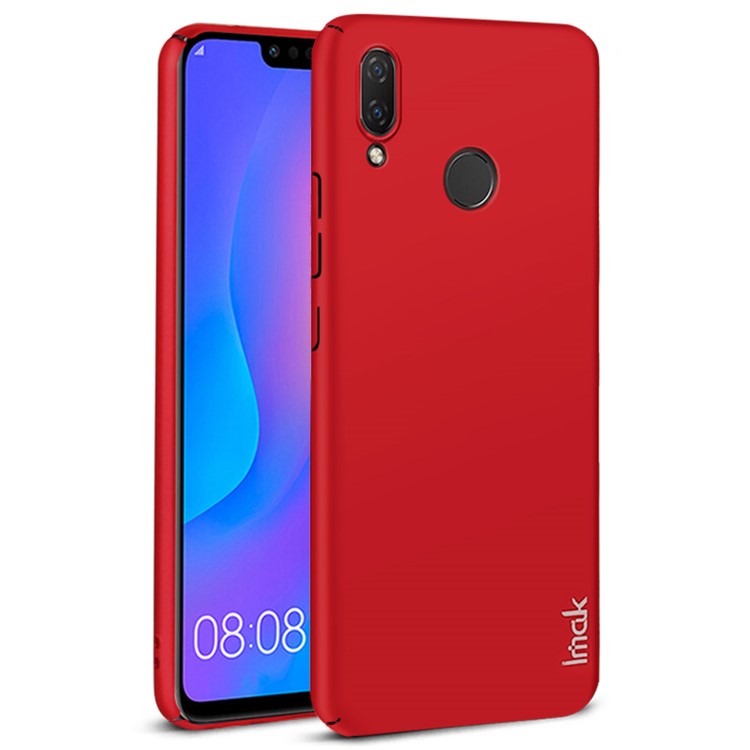 IMAK Jazz Skin Feel Hard PC Shell Case + Screen Protector Film for Huawei P Smart+ / nova 3i - Red-1