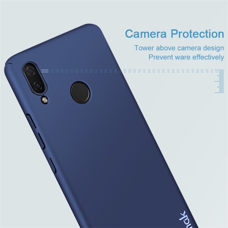 IMAK Jazz Skin Feel Hard Plastic Case + Screen Protector Film for Huawei P Smart+ / nova 3i - Blue-3