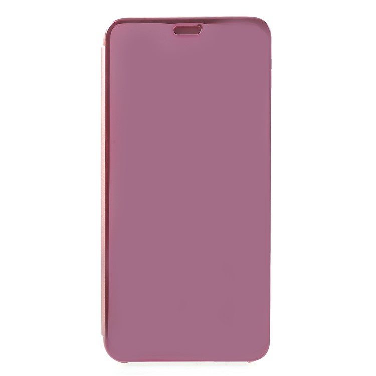 Électroplaste Miroir de Surface Viete de Fenêtre Case de Support en Cuir Pour Huawei Nova 3 - or Rose