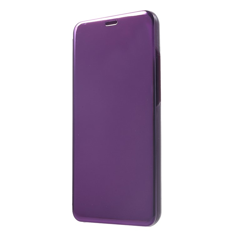 Electroplating Mirror Surface View Window Leather Stand Cover Shell for Huawei nova 3 - Purple-2