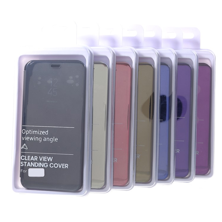 Electroplating Mirror Surface View Window Leather Stand Case for Huawei nova 3i / P Smart+ - Rose Gold-7