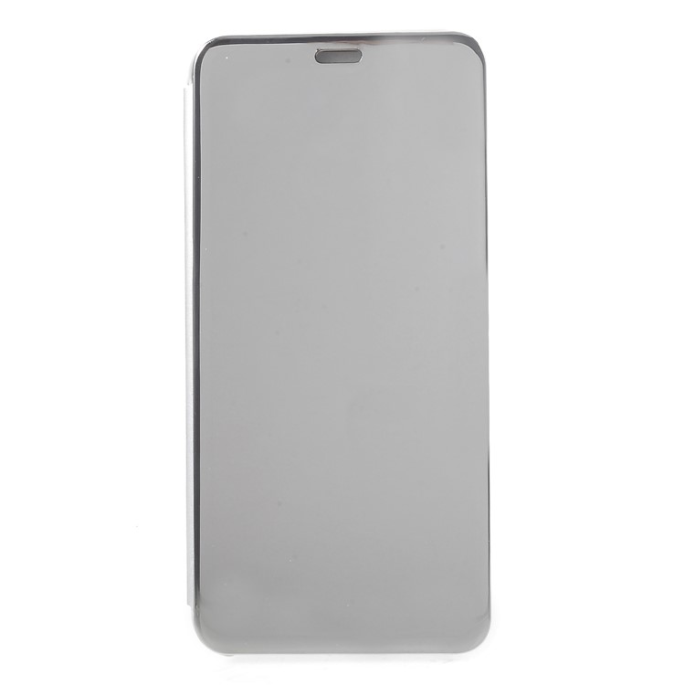 Electroplating Mirror Surface View Window Leather Stand Shell Case for Huawei nova 3i / P Smart+ - Silver-1