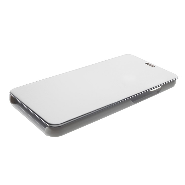 Electroplating Mirror Surface View Window Leather Stand Shell Case for Huawei nova 3i / P Smart+ - Silver-4